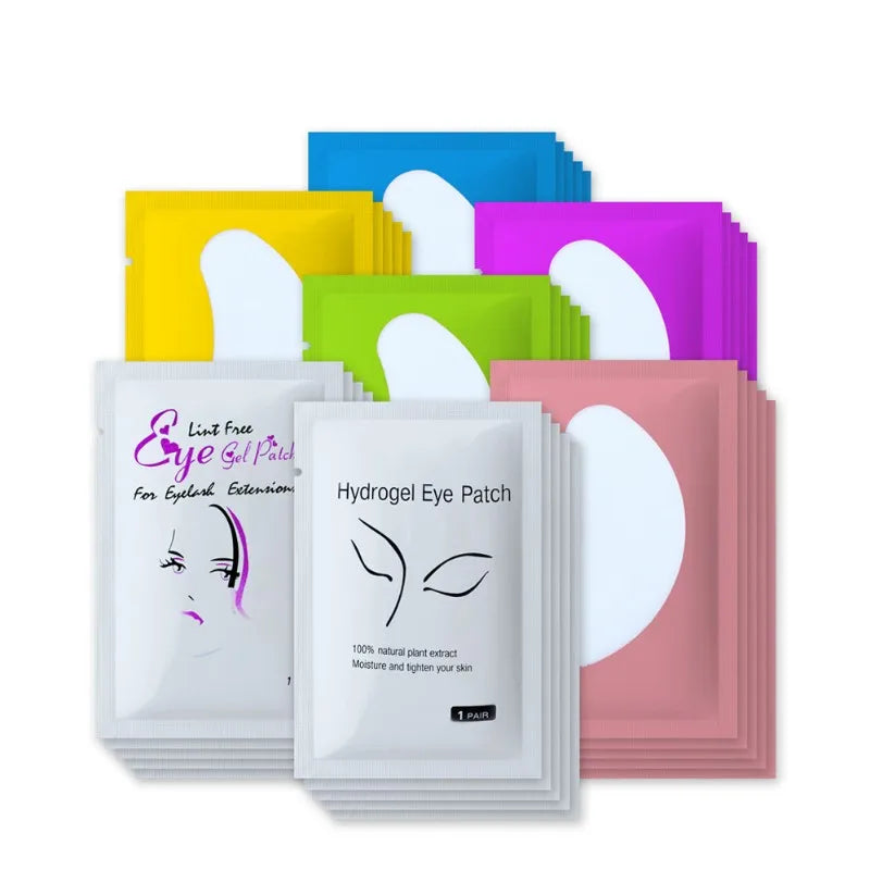50 Pares de Patches de Gel para Extensão de Cílios - Conforto, Precisão e Qualidade Profissional!